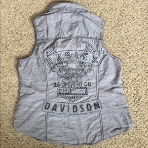 Harley-Davidson Gray Sleeveless Top